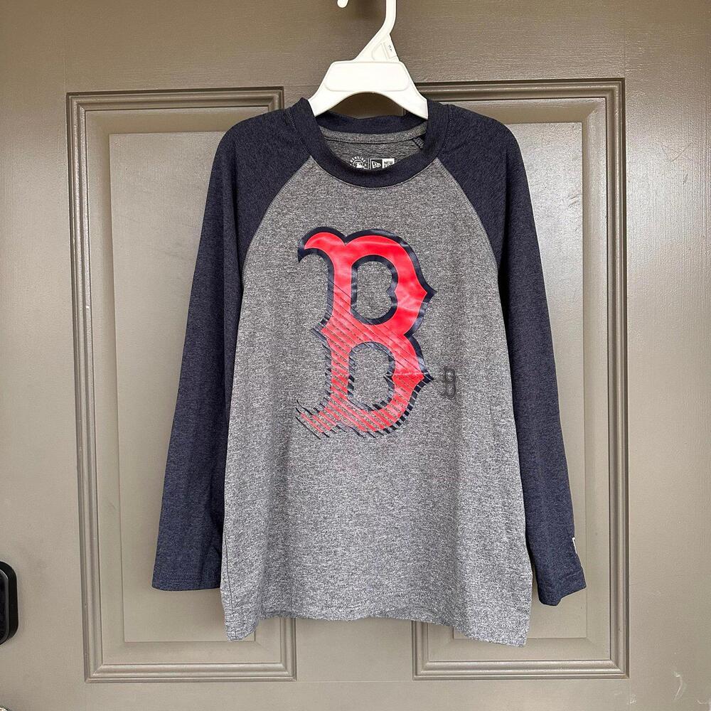 MLB New Era Boston Red‎ Sox Raglan Long-Sleeve Shirt 5
